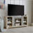 Mantel Stone TV Media Stand With With Faux Stacked Stone Surround, Modern Entertainment Console With Open Storage Space,WHITE, 58.31"W*15.39"D*26.06"H-71520666