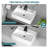 24''L x 16''W Ceramic Wall Mount Bathroom Sink with Overflow and Faucet Hole