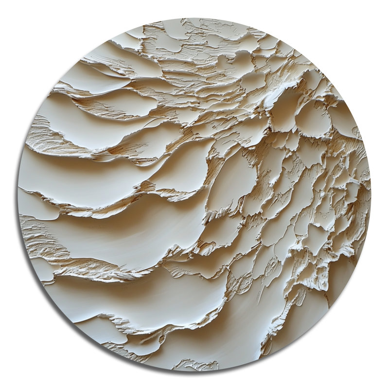«Asccent Light», art mural rond moderne transitionnel en métal, 23" H x 23" W