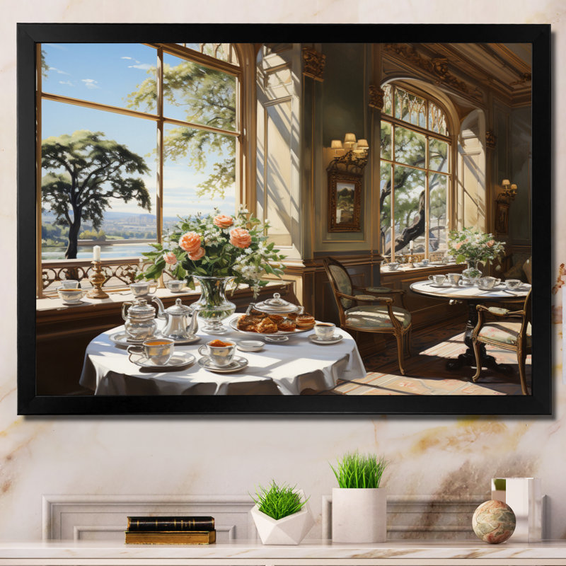 "Country clubs Af après-midi", reproduction d'art sur toile, H 12 po x l 20 po x P 1 po, Cadre simple noir