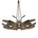 Corona 6 - Light Unique/Statement Geometric Chandelier