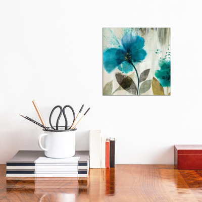 Teal Splash II by Asia Jensen - Wrapped Canvas Painting