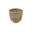 Set Of 3 Grey Round Rattan Baskets