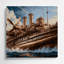 Art mural gris Sci Fi-1056188034