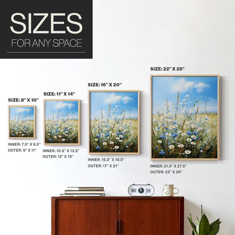 Impression encadrée FLORAL Series III - bois massif