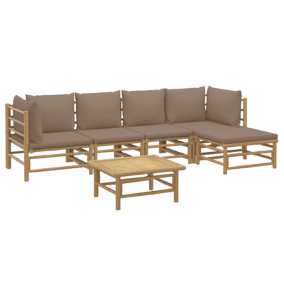 Ensemble de salon de jardin en taupe