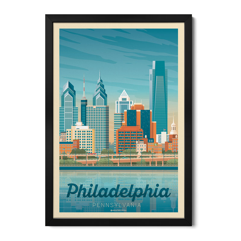 Affiche de voyage de Philadelphie, Pennsylvanie, affiche de qualité supérieure, H 24 po x l 16 po