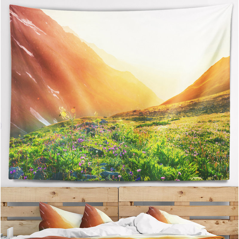 Tapisserie paysage belle sur une journée ensoleillée, H 78 po x l 92 po