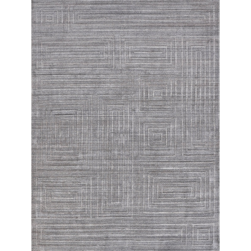 Castelli Geometric Area Rug in Gray, Rectangle 10' x 14', Gray