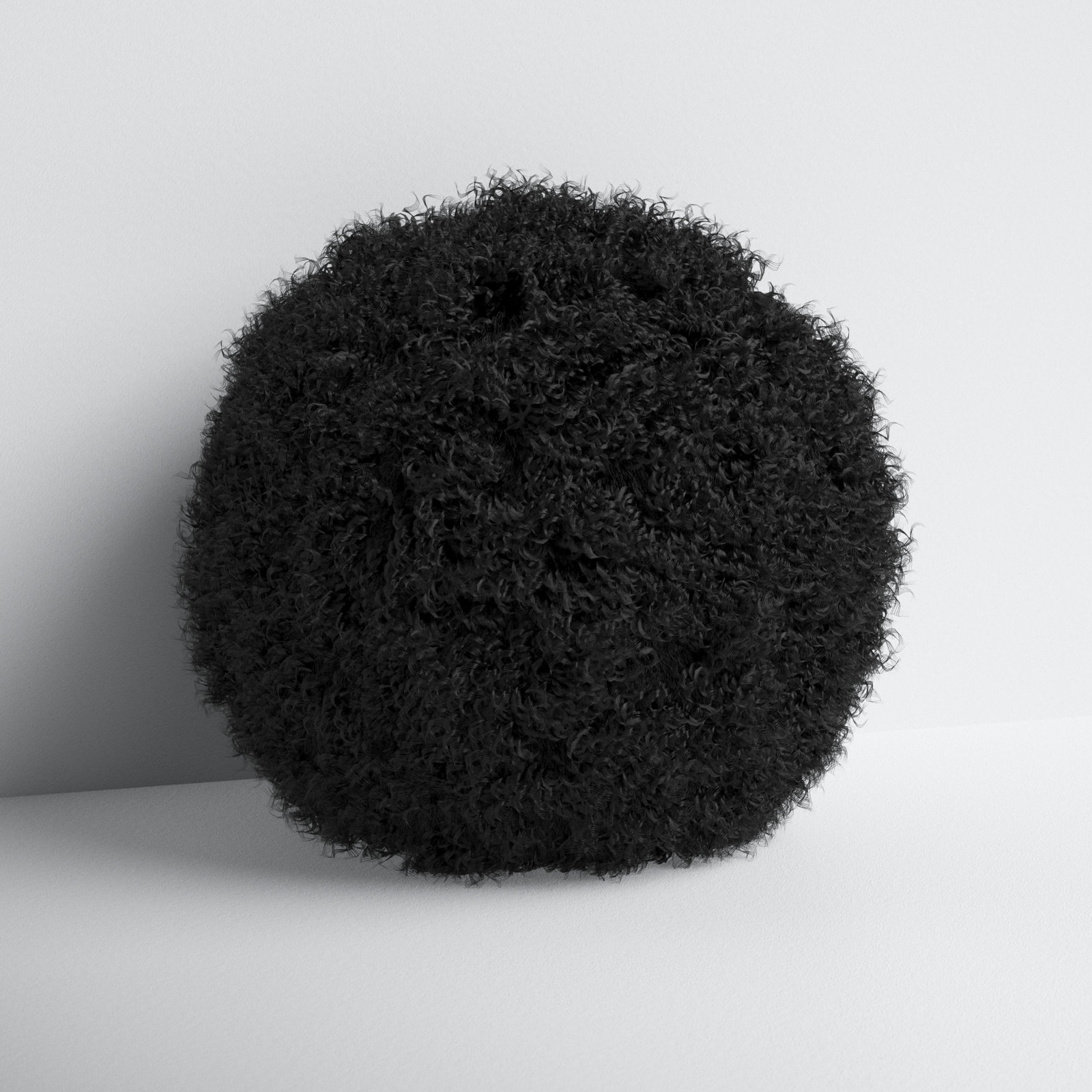 Ruffled Throw Pillow, Black
