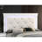 Contemporary White Faux Leather Queen Bed, Diamond - Headboard And Built In Led Feature Size Bed Leather, Headboard, Unique Textured For Bedroom Decor