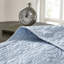 Couvre-lit bleu réversible pour grand lit - Design For Elegance Surdimensionné pour recouvrir les matelas.