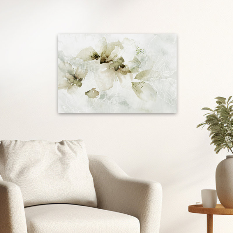 Plantes, fleurs, abstrait, fleurs de cerisier, H 16 po x l 24 po