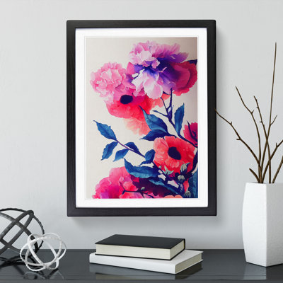 Lovely Watercolour Flowers No.6 - Single Picture Frame Painting