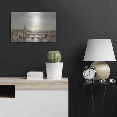 «Paris Af après-midi» par Silvia Vassileva, art mural en métal, 24 po x 16 po