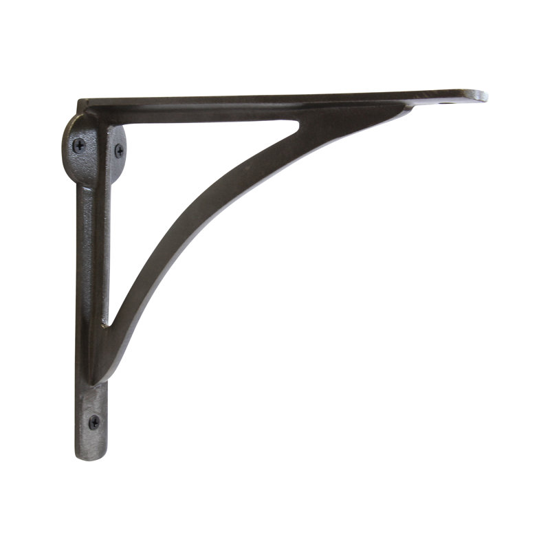 Modern Sleek Shelf Bracket BK-IR8207 from RCH Supply Co, 6.8" H x 0.9" W x 8" D, Gray