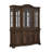 Extendable Trestle Dining Table With 4 Side Chairs 2 Host Chairs Buffet And Hutch-987942677