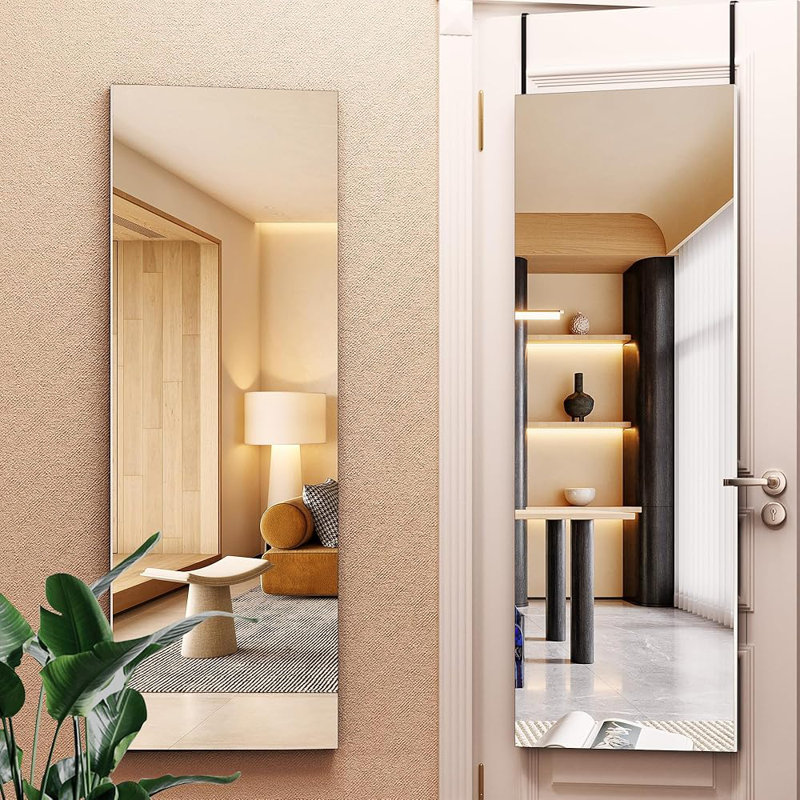 Miroir suspendu pleine longueur, Blanc