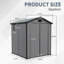 6x6ft Plastic Outdoor Storage Shed with Window and Floor