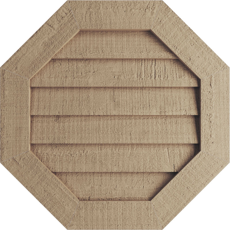 Évent octogonal Timberthane, H 30 po x l 30 po x P 1 po, Cèdre brut