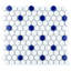Carreau de mosaïque en porcelaine nid d'abeille pour mur et plancher 1 po x 0,91 po Metro