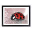 Red Ladybird Insect on a Pink Petal in Abstract - Picture Frame Painting Print-55771820-55771823