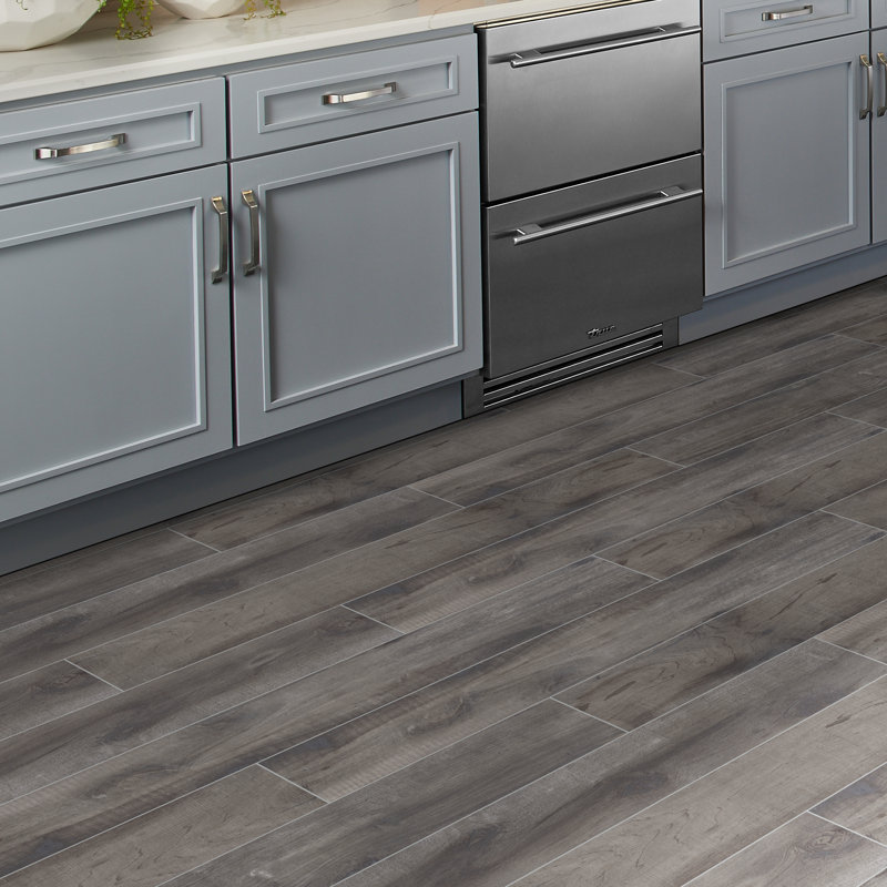Canyon Run 8 in. x 48 in. Matte Porcelain Wood Look Floor and Wall Tile, Kumo
