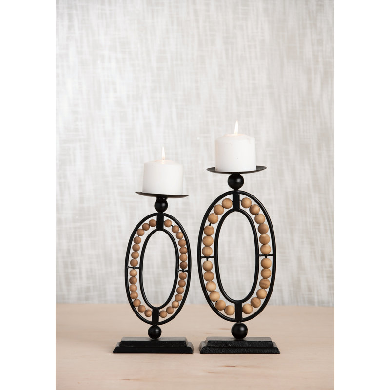 Ensemble de 2 porte-bougies en métal 12,99 po