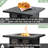 50000 Propane Gas 28 - Inch Fire Pit Table With Lid, Rocks, And Rain Cover, Ideal For Outdoor Gatherings In Small Spaces Square Steel , Wrapped Frame, Continuous Combustion, Patio Garden Gathering