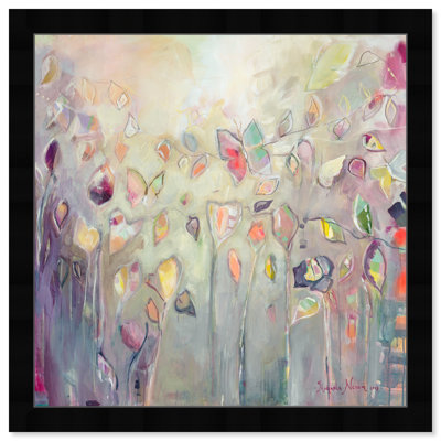 Abstract " Abstract Pink Butterflies " by Oliver Gal