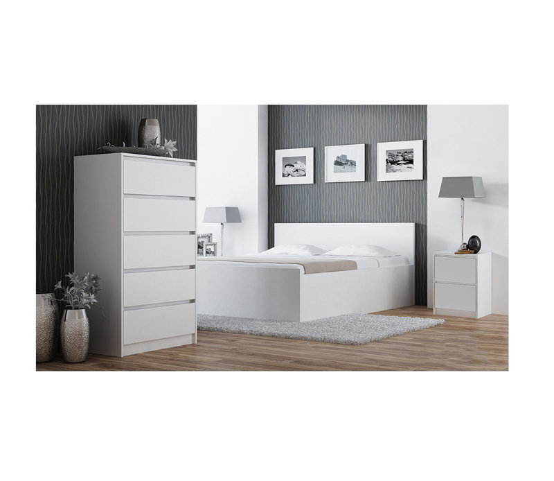 Aleana 40 cm W Bedside Table, White