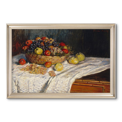 Nature morte aux pommes et aux raisins, 1880 - Claude Monet - Toile encadrée sur mesure