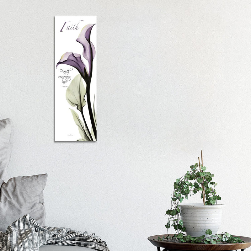 Calla Lily Faith by Albert Koetsier - Wrapped Canvas Panoramic Painting, 30.48 cm H x 91.44 cm W x 3.175 cm D
