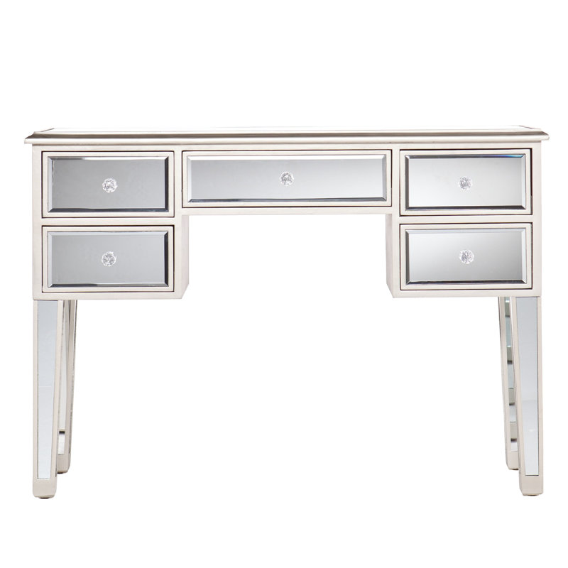 Danielys 43'' Glass Top Console Table