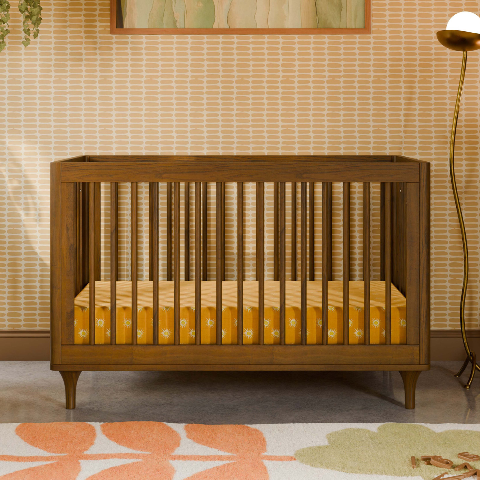 Lolly Pine 3-in-1 Convertible Crib, Brown