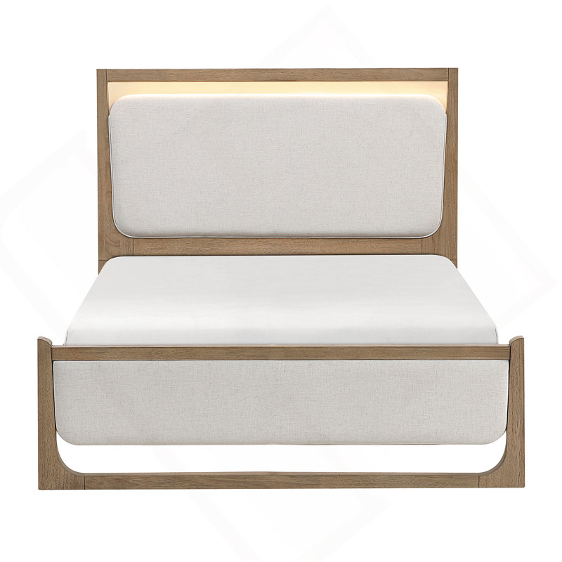Lit tapissier moderne 1pc avec design superbe, idéal pour créer une atmosphère de chambre luxueuse et invitante, Queen