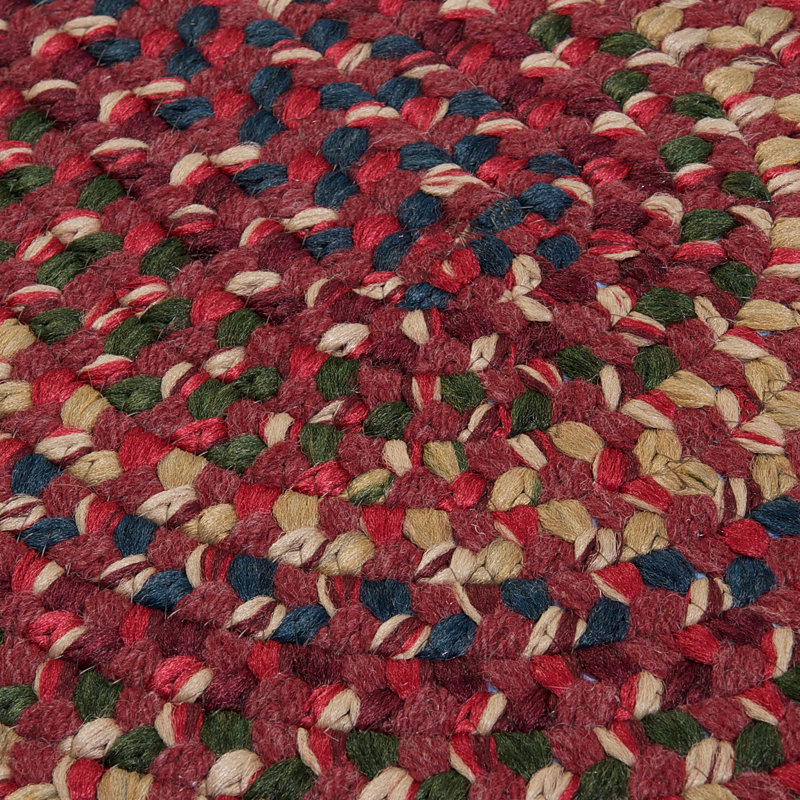 Tapis rouge en laine fabriqué à la main Azema, Tapis de couloir de 2 pi x 7 pi