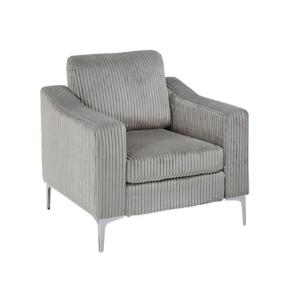 Lounge Sofa With Armrests That Can Be Assembled,Convertible Sectional Corduroy Sofa,Grey
