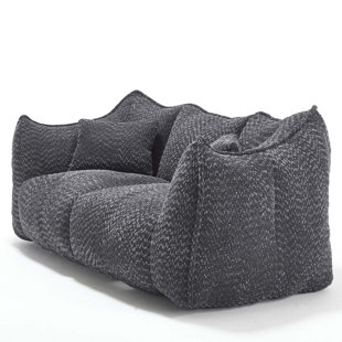 Soft Beanbag Chair With High Resilience Foam Core For 2 People