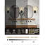 Applique murale moderne avec abat-jour en verre, éclairage de meuble-lavabo pour chambre à coucher, salon, couloir, homologué UL, à intensité variable-443667739-443667738