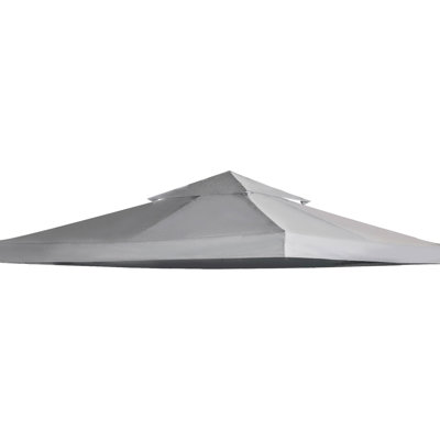 9.8' X Gazebo Replacement Canopy, Gray. 2 -Shielding Canopy. Compatible With 10.02' Outdoor Models 01-0153 & 100100-076. Made Of Pa Coating. Promotes Air Circulation, Avoids Water Damage Canopy 9.8',