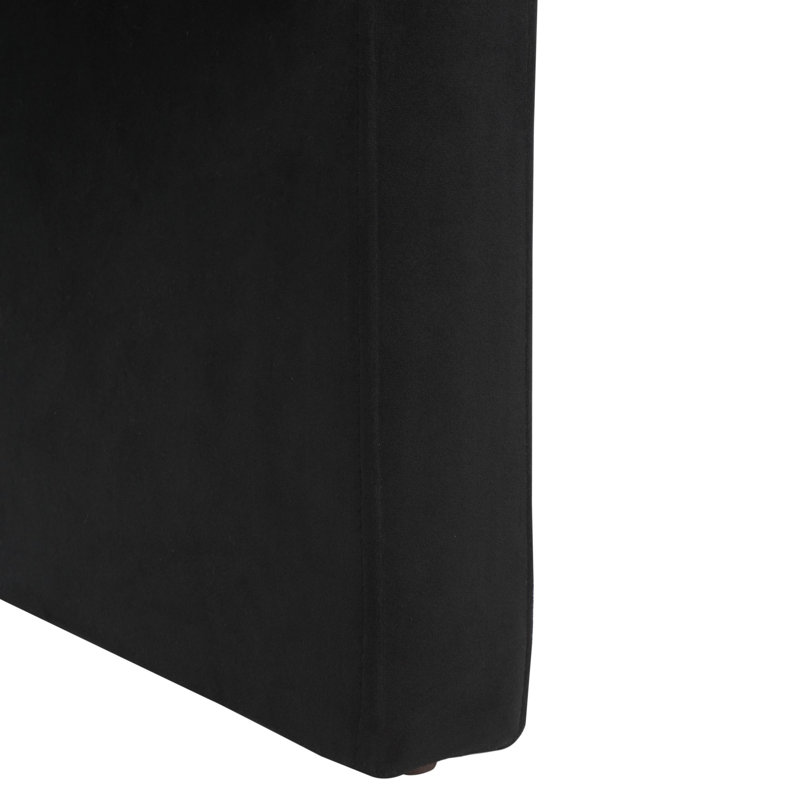 Fauteuil large en velours de 26 po Jedu, Noir