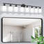 Luminaire de miroir de salle de bain 8 lumières, verre givré blanc mat noir-121069264-121069269