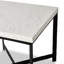 Hammered Iron End Table-White Marble-1791442079