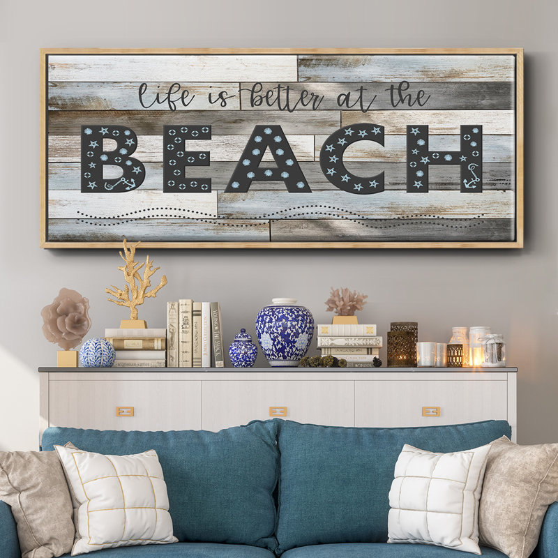 Better at the Beach - Toile encadrée, H 20 po x l 50 po