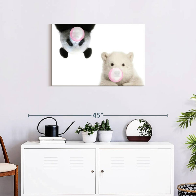 Bears Bubble Gum sur toile, H 20 po x l 30 po x P 1,25 po