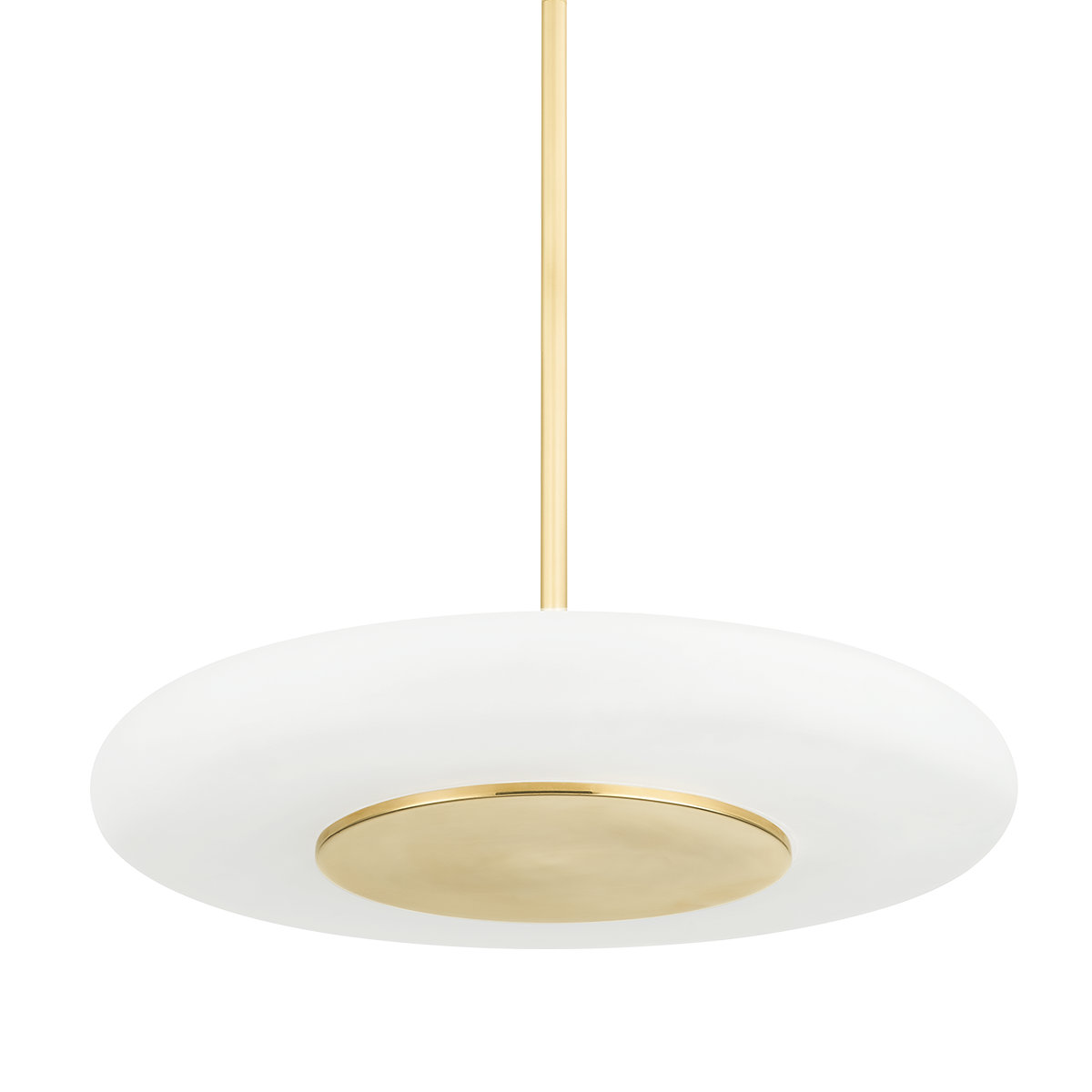 Blyford Dimmable Pendant, Aged Brass, 7.75" H x 20.75" W x 20.75" D