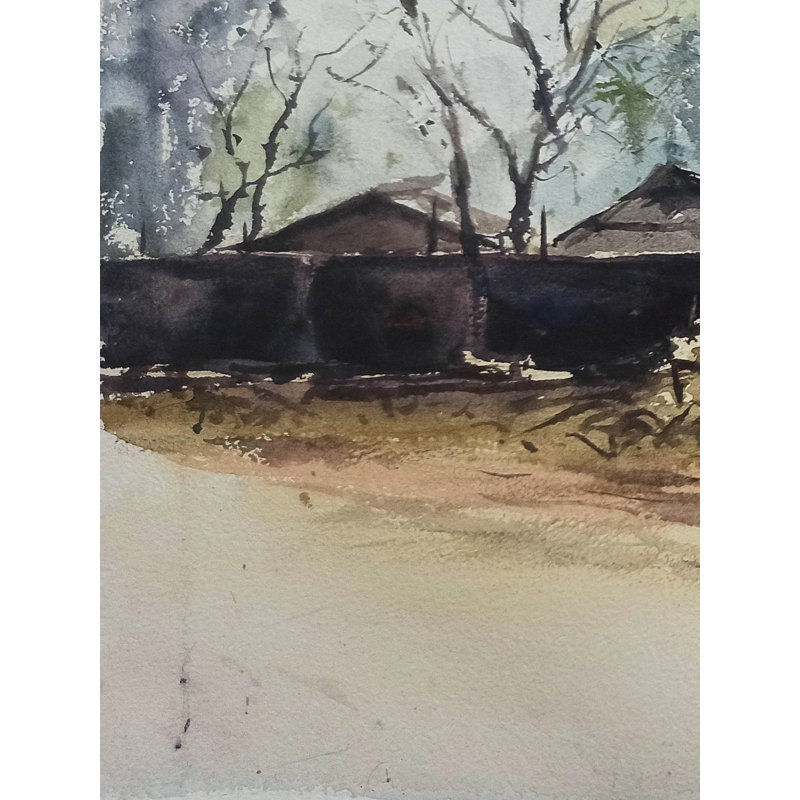 De l'autre côté | Aquarelle sur papier | Par Ramkrishna Paul