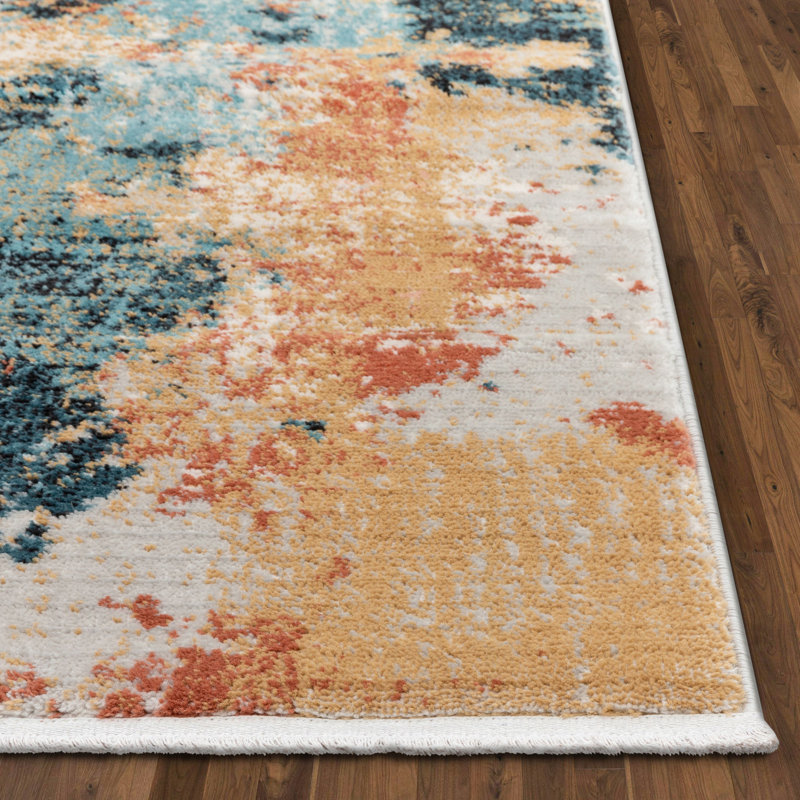 Indira Abstract Synthetic Area Rug, Rectangle 120 x 160cm