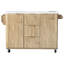 Îlot de cuisine avec rangement, chariot mobile en bois aggloméré moderne 55,5 po